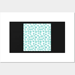 Watercolour Dots in Turquoise Posters and Art